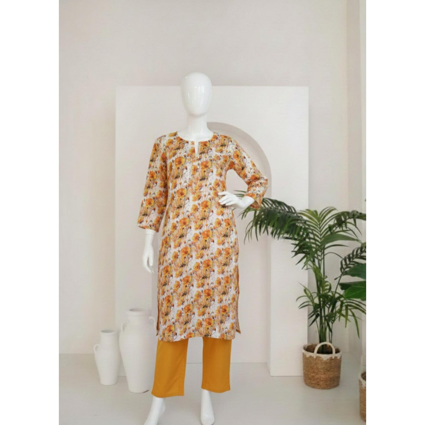 Premium Lawn 3-Pc Unstitched Suit with Digital Printed Dupatta and Dyed Cotton Trouser - Summer Floral Design