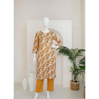 Premium Lawn 3-Pc Unstitched Suit with Digital Printed Dupatta and Dyed Cotton Trouser - Summer Floral Design