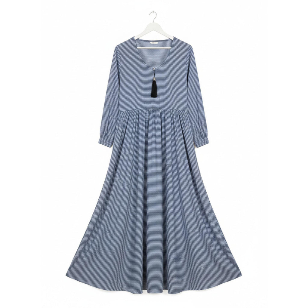 Light Blue Printed Ladies Stitched Abaya – Comfortable & Simple Daily Wear