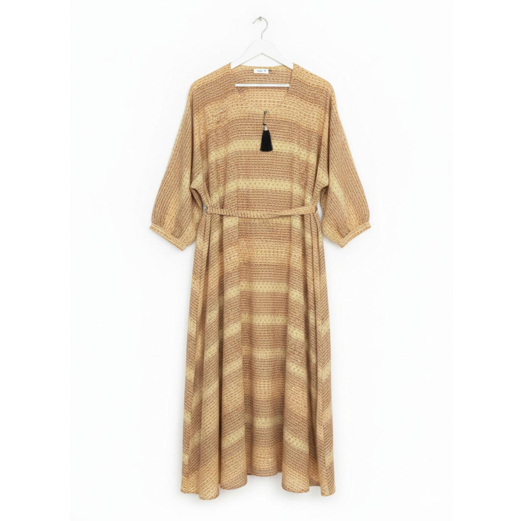 Cream Printed Ladies Stitched Abaya – Comfortable & Simple Daily Wear