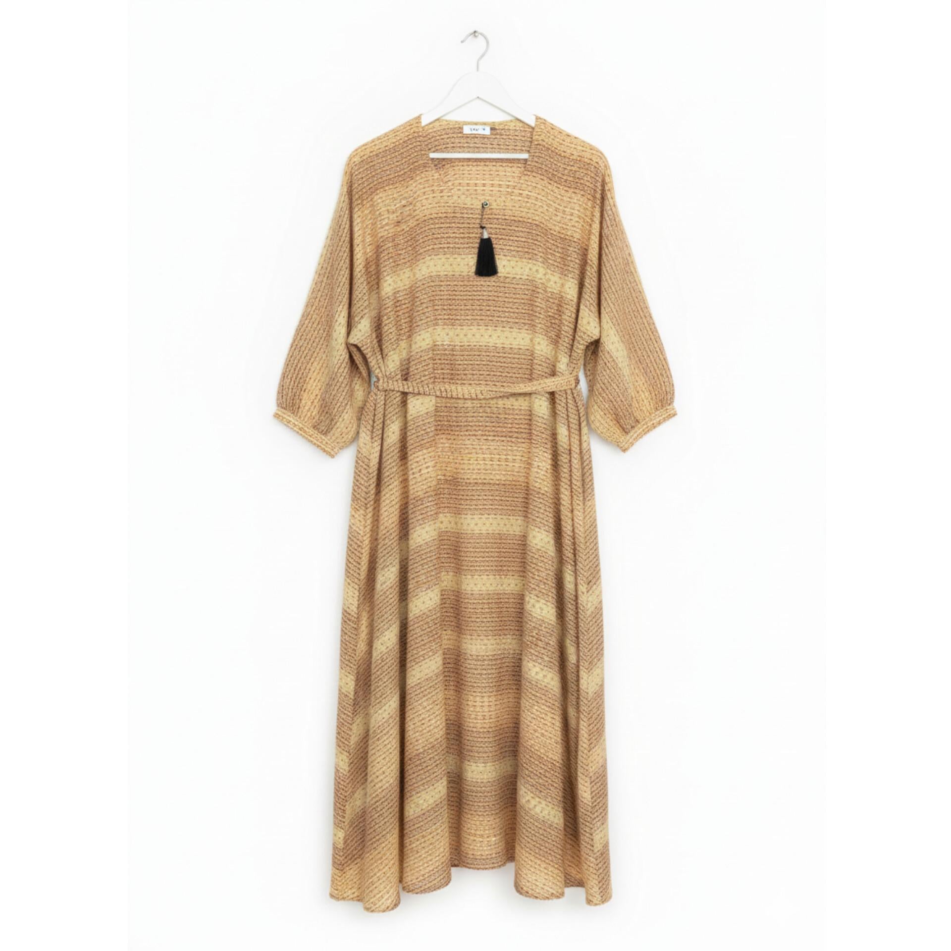 Cream Printed Ladies Stitched Abaya – Comfortable & Simple Daily Wear