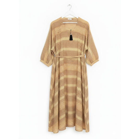 Cream Printed Ladies Stitched Abaya – Comfortable & Simple Daily Wear