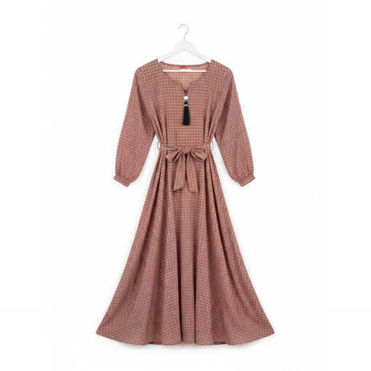 Mehroon Printed Ladies Stitched Abaya – Comfortable & Simple Daily Wear