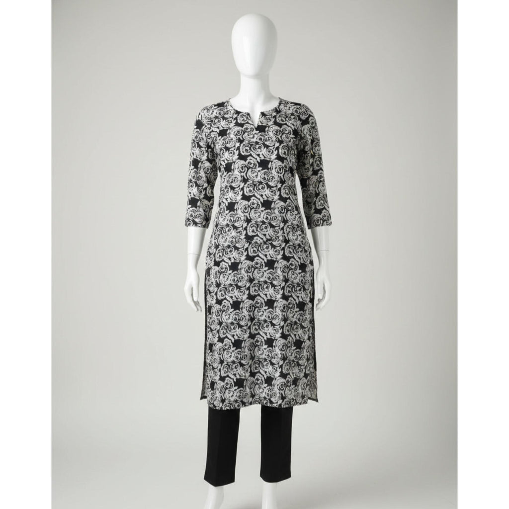 Black 3 Piece Khaddar Unstitched Suit for Women | Winter Collection Ladies Dress