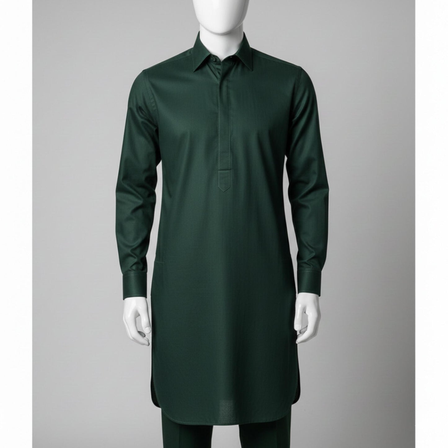Green Premium Cotton Unstitched Suit – Classic & Comfortable Wear