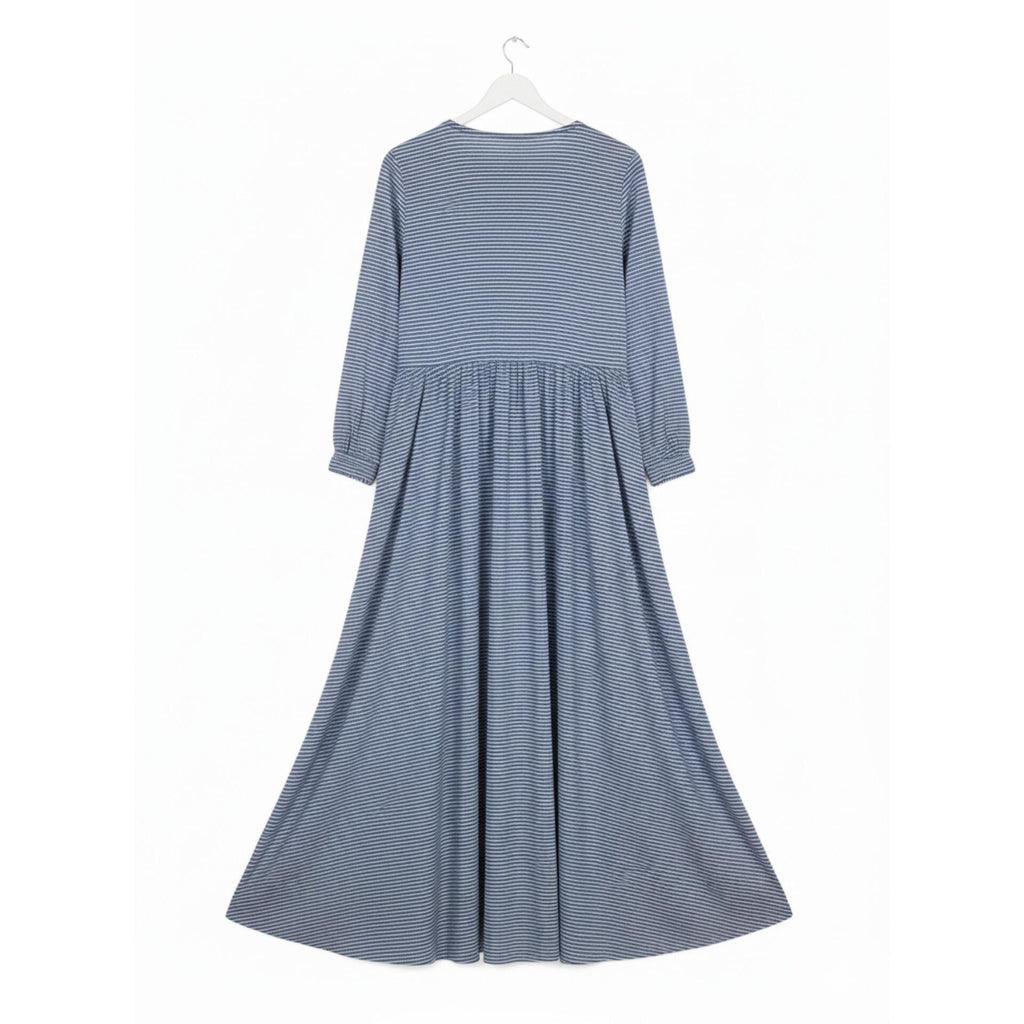 Light Blue Printed Ladies Stitched Abaya – Comfortable & Simple Daily Wear