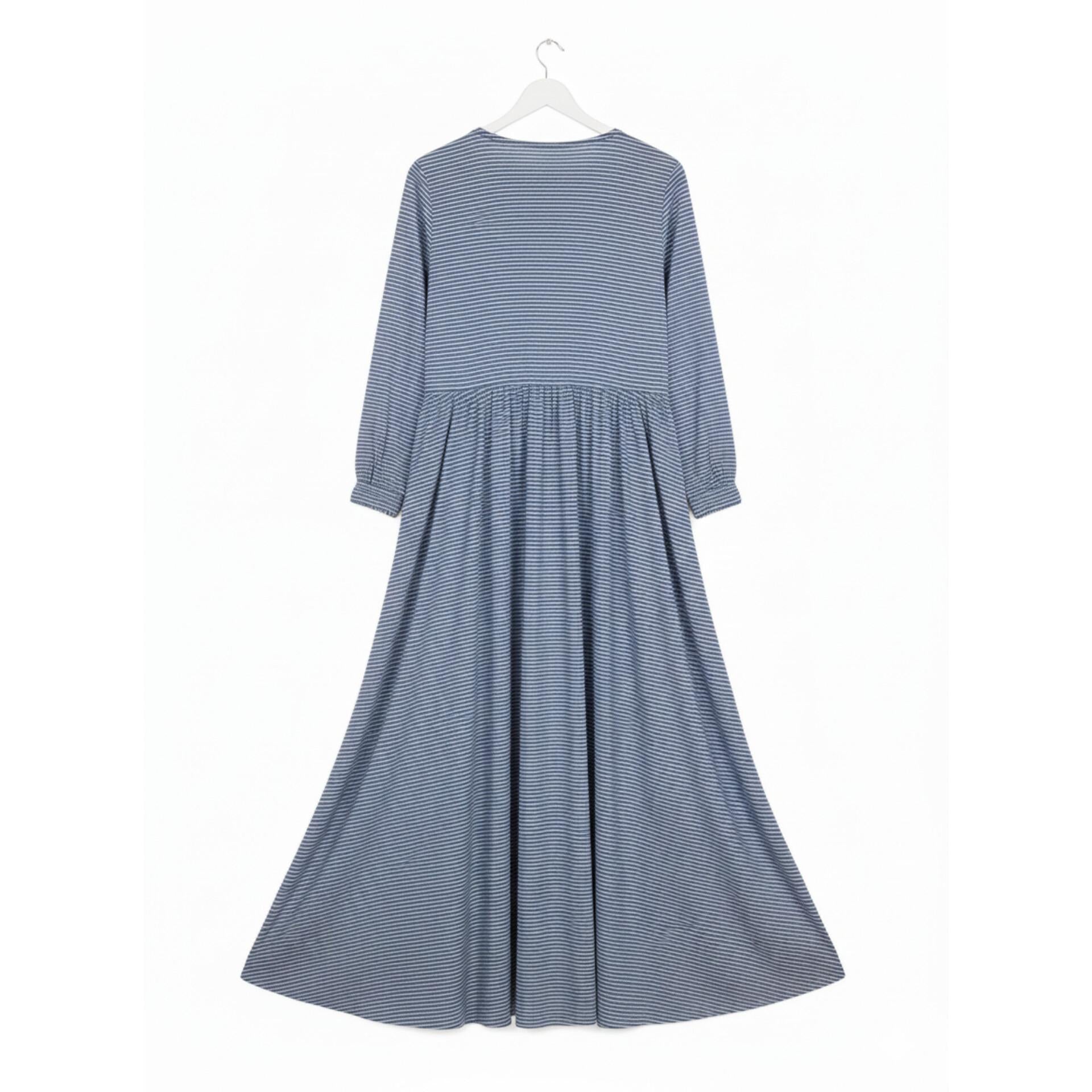 Light Blue Printed Ladies Stitched Abaya – Comfortable & Simple Daily Wear