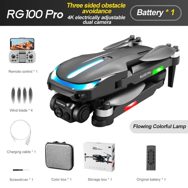 RG100 Pro HD Wifi Camera Drone with Obstacle Avoidance & Brushless Motors