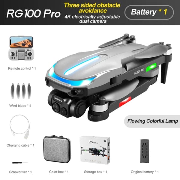 RG100 Pro HD Wifi Camera Drone with Obstacle Avoidance & Brushless Motors