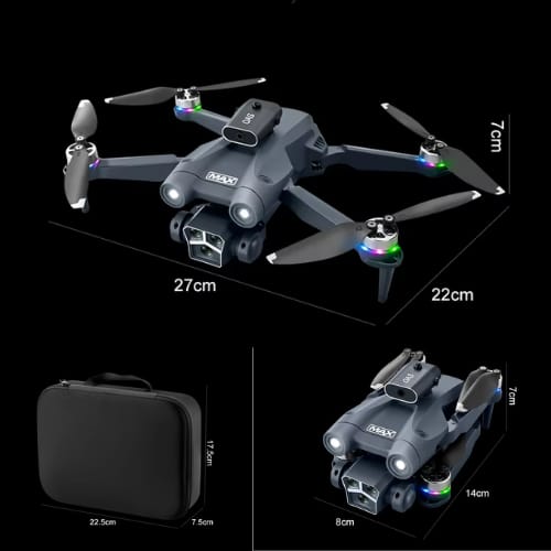 M3 Y3 Ultra Beginner Camera Drone with 4k FPV Camera, Big Screen, Brushless Motor, 4-Direction Infrared Obstacle Avoidance, 2.4G WiFi Remote Control, Foldable Quadcopter with Altitude Hold, One-Key Takeoff/Landing, Headless Mode, LED Lights