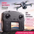 M3 Y3 Ultra Beginner Camera Drone with 4k FPV Camera, Big Screen, Brushless Motor, 4-Direction Infrared Obstacle Avoidance, 2.4G WiFi Remote Control, Foldable Quadcopter with Altitude Hold, One-Key Takeoff/Landing, Headless Mode, LED Lights