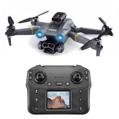 M3 Y3 Ultra Beginner Camera Drone with 4k FPV Camera, Big Screen, Brushless Motor, 4-Direction Infrared Obstacle Avoidance, 2.4G WiFi Remote Control, Foldable Quadcopter with Altitude Hold, One-Key Takeoff/Landing, Headless Mode, LED Lights