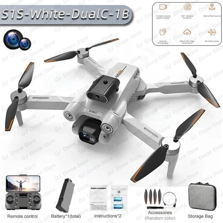 S1S Drone 5G Wifi 4K Professional 8K HD Camera Brushless Motors 360° Obstacle Avoidance Optical Flow RC Foldable Quadcopter