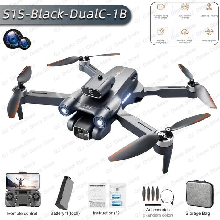 S1S Drone 5G Wifi 4K Professional 8K HD Camera Brushless Motors 360° Obstacle Avoidance Optical Flow RC Foldable Quadcopter