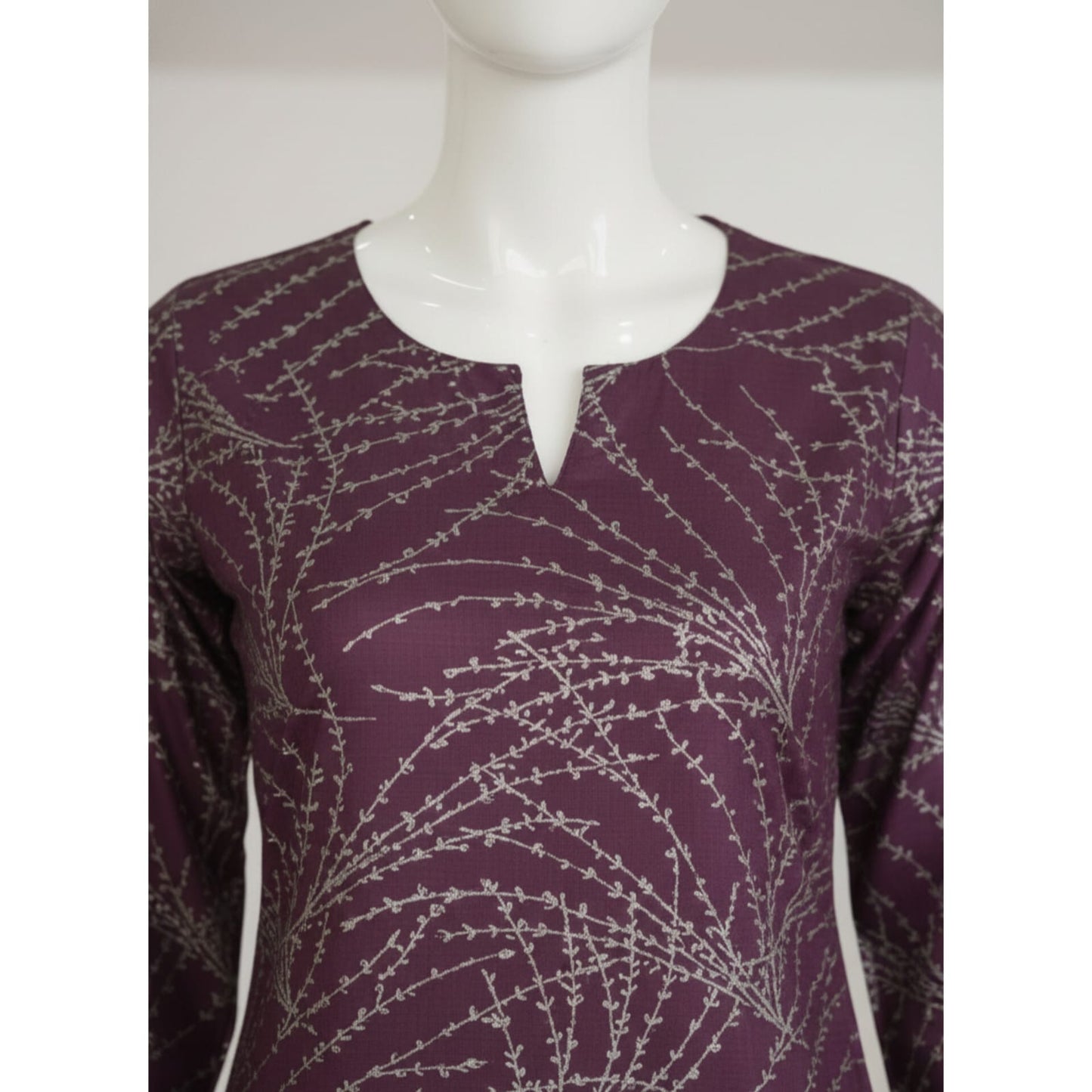 Maroon 2 Piece Khaddar Unstitched Suit for Women | Winter Collection Ladies Dress