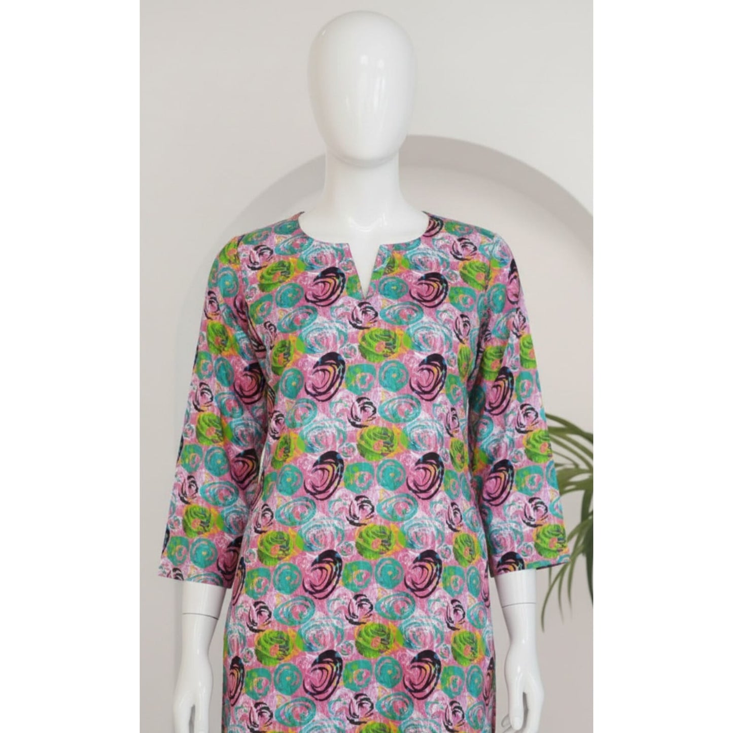 Pink 2 Piece Linen Unstitched Suit for Women | Summer Collection Ladies Dress