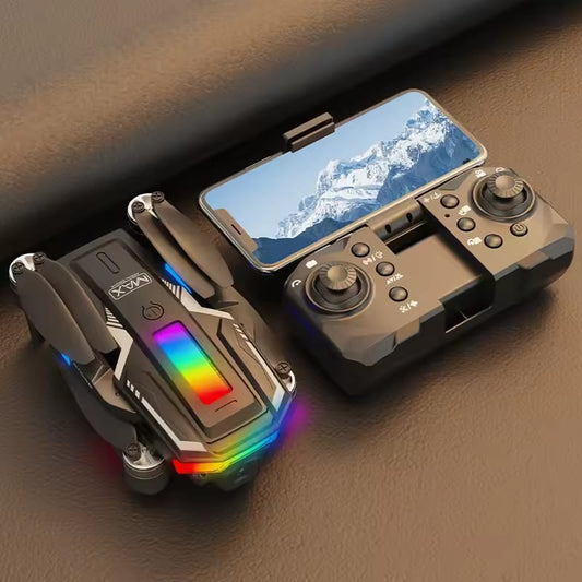 A11 Max 8K Dual Camera Drone with Obstacle Avoidance, Brushless Motor Foldable RC Quadcopter with LED Lights