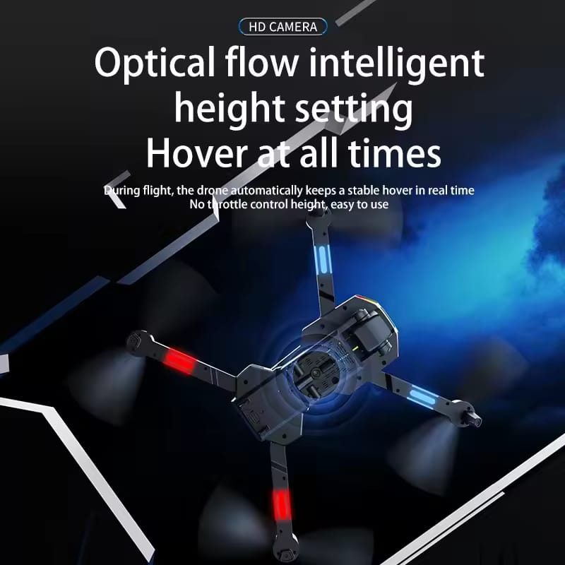 A11 Max 8K Dual Camera Drone with Obstacle Avoidance, Brushless Motor Foldable RC Quadcopter with LED Lights