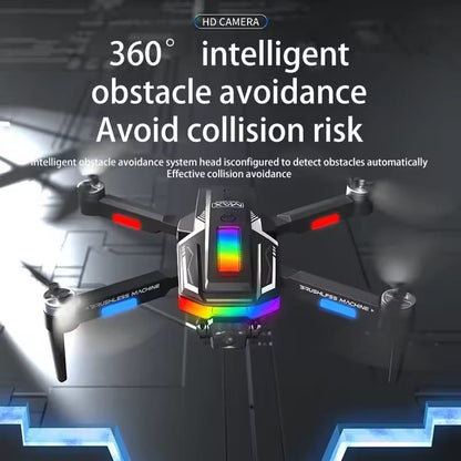 A11 Max 8K Dual Camera Drone with Obstacle Avoidance, Brushless Motor Foldable RC Quadcopter with LED Lights