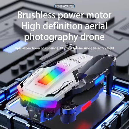 A11 Max 8K Dual Camera Drone with Obstacle Avoidance, Brushless Motor Foldable RC Quadcopter with LED Lights