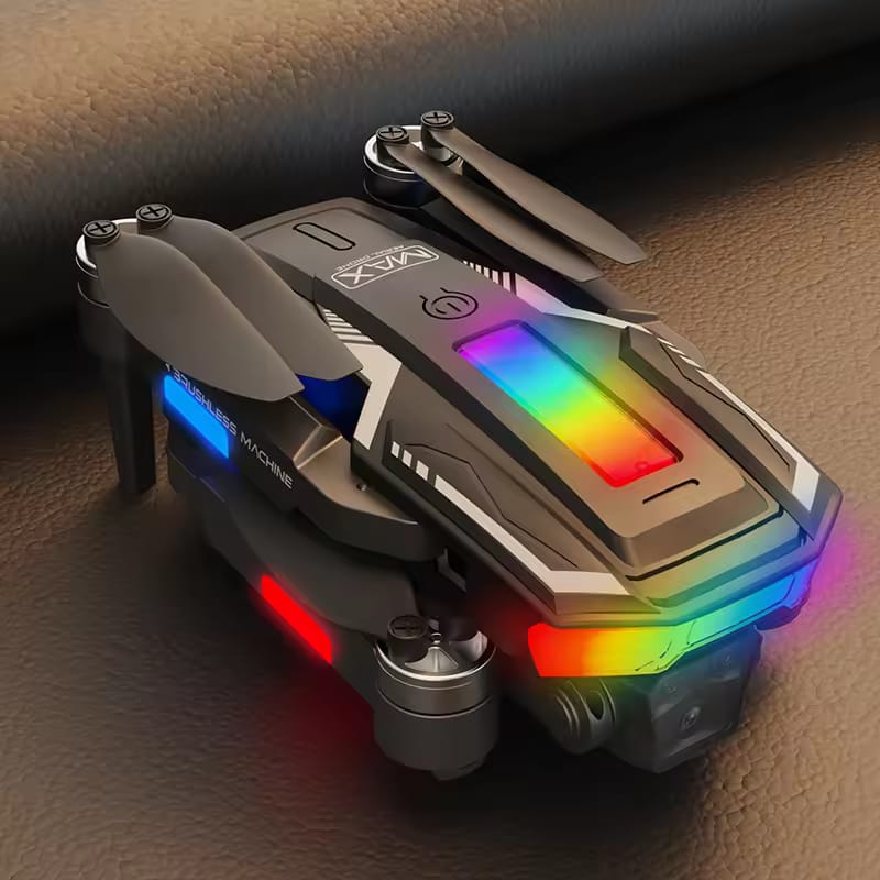 A11 Max 8K Dual Camera Drone with Obstacle Avoidance, Brushless Motor Foldable RC Quadcopter with LED Lights